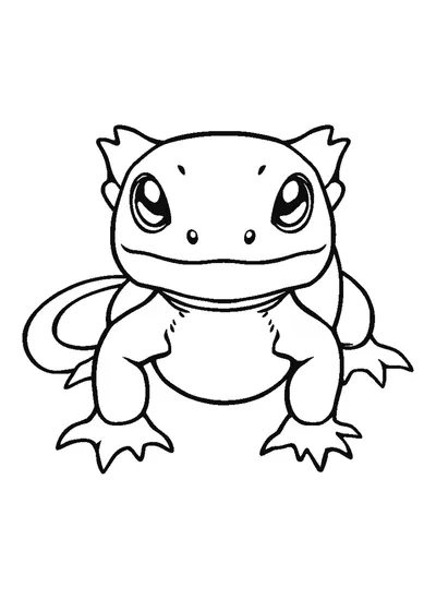Kis axolotl — színező