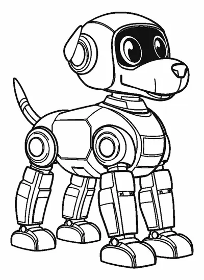Robotkutya — színező