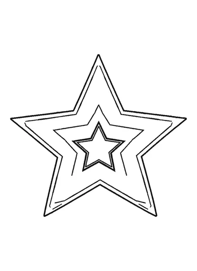 Csillag, benne kisebb csillaggal — sablon
