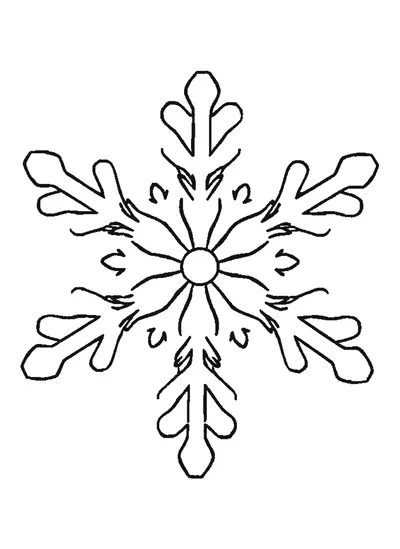 Egyszerű hópehely — sablon