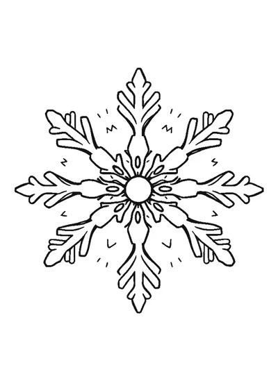 Nagy díszes hópehely — sablon