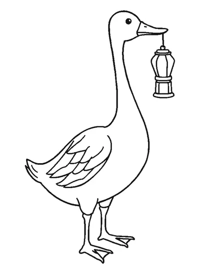 Lámpást vivő liba — sablon
