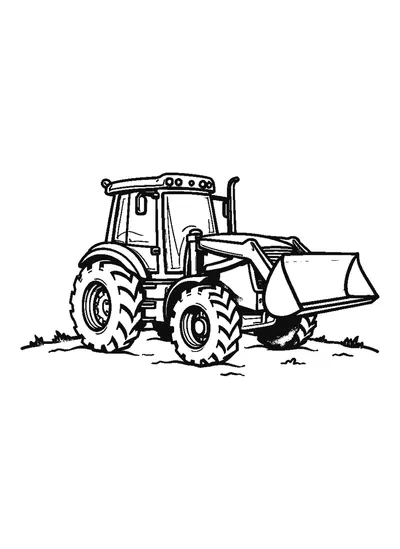 Homlokrakodós traktor — színező