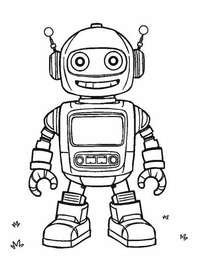 Barátságos robot — színező