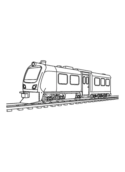 Modern vonat — színező